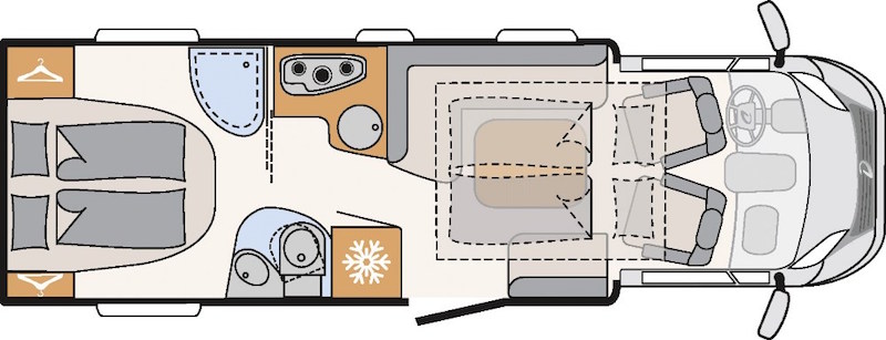 Camping-car Dethleffs 4-Travel aménagement