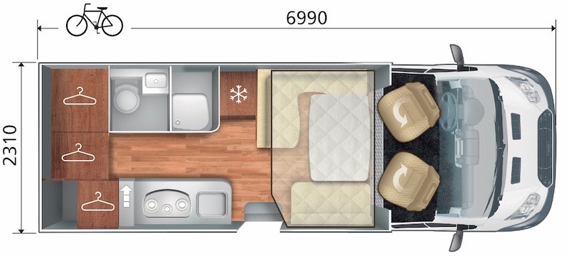 Plan d'aménagement du Kronos 236TL et Nacre 36XT