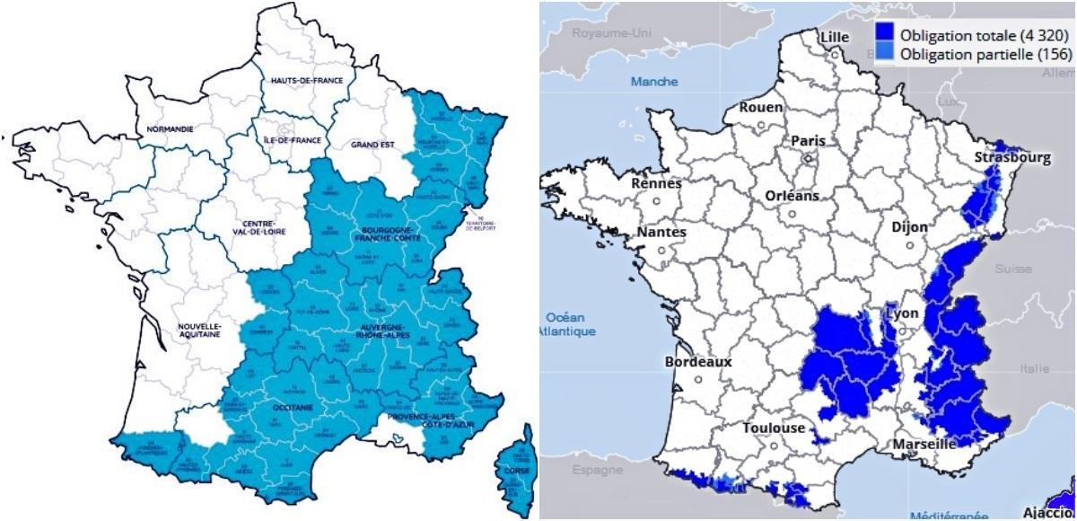 carte de france des zones équipements hiver loi montagne