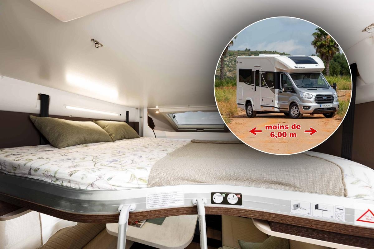 Camping-car de moins de 6,00 m : le lit de pavillon pour un max d'espace à  vivre (3/3)