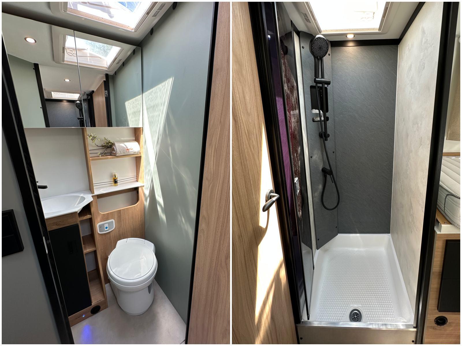 La salle de bain avec douche séparée du E 719 JF.